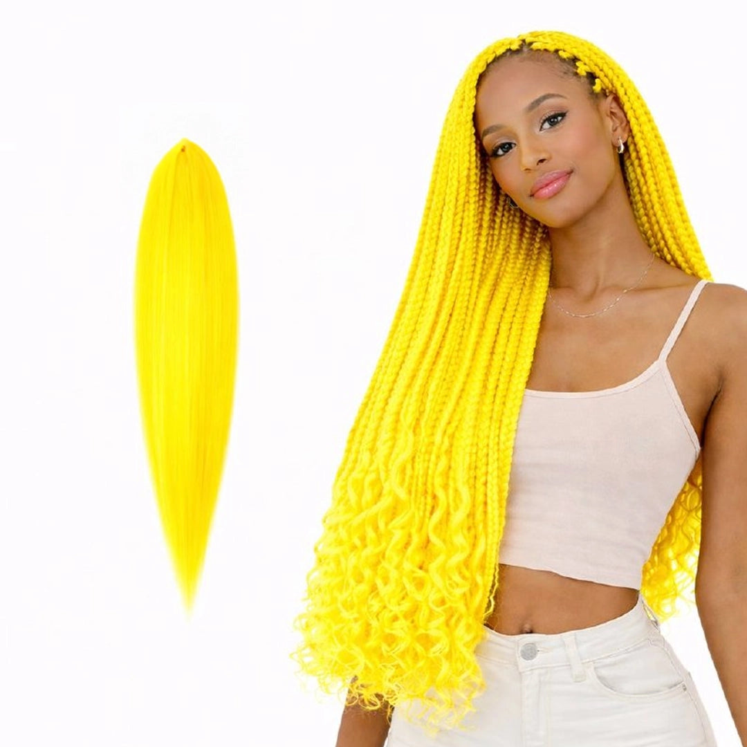 Канекалон Pre-Streched, цвят #YELLOW (1 брой)