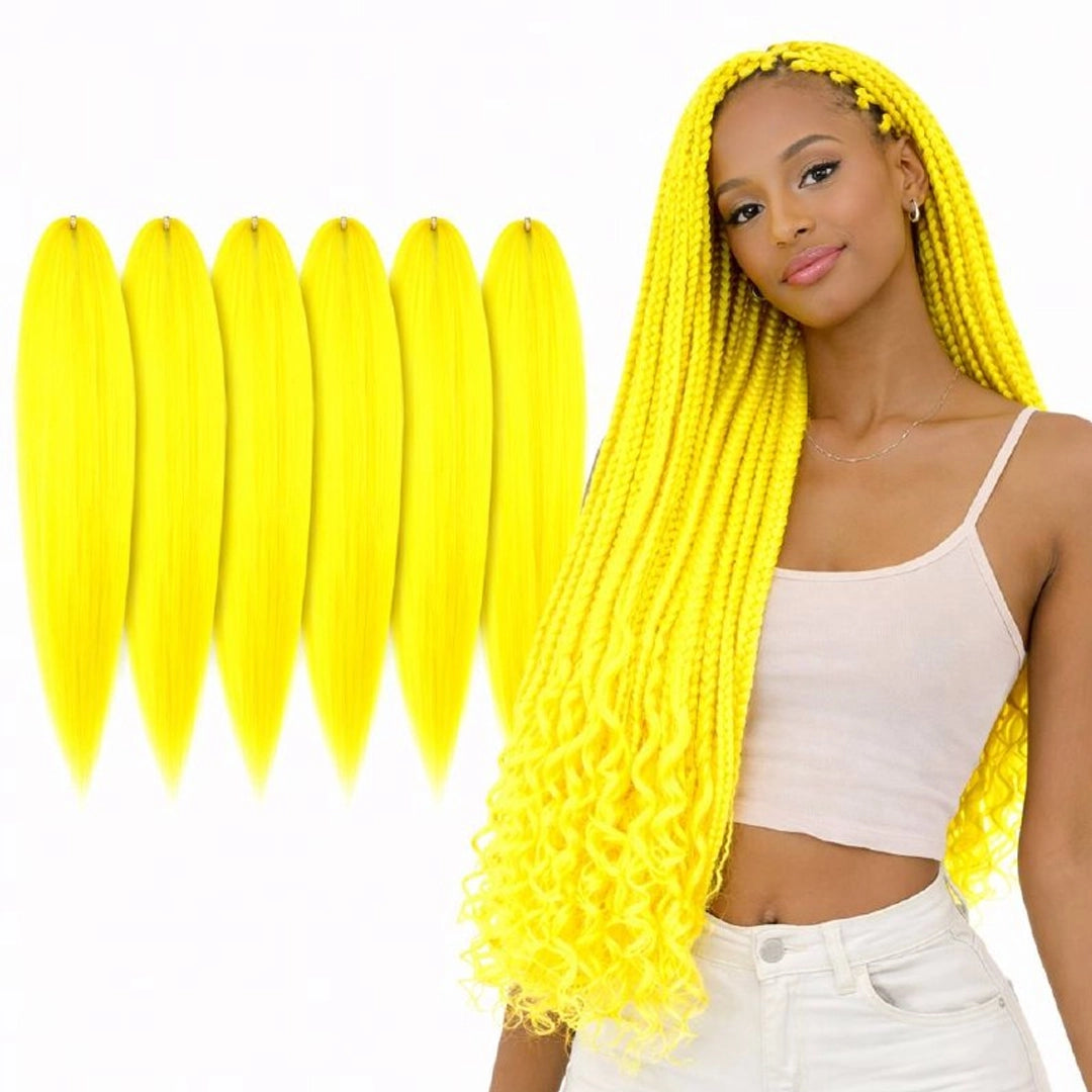 Канекалон Pre-Streched, цвят #YELLOW (6 броя)